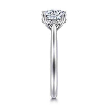 Azucena - 14K White Gold Round Solitaire Diamond Engagement Ring