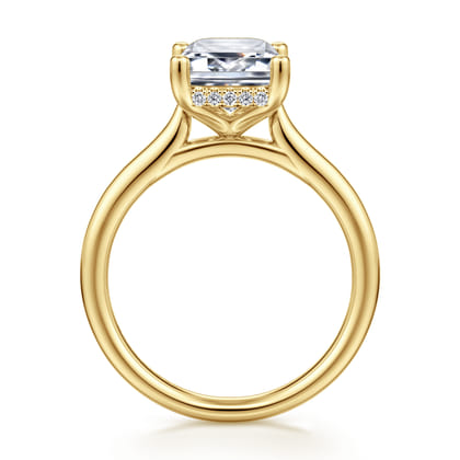 Azucena - 14K Yellow Gold Emerald Cut Solitaire Diamond Engagement Ring