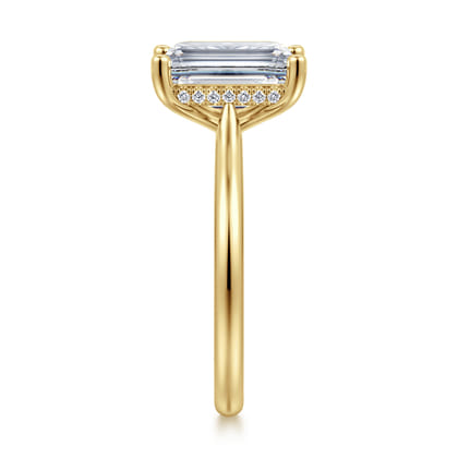 Azucena - 14K Yellow Gold Emerald Cut Solitaire Diamond Engagement Ring