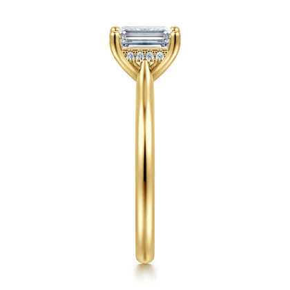 Azucena - 14K Yellow Gold Emerald Cut Solitaire Diamond Engagement Ring