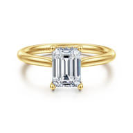 Azucena - 14K Yellow Gold Emerald Cut Solitaire Diamond Engagement Ring