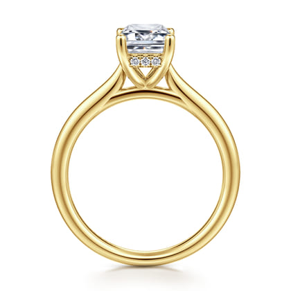 Azucena - 14K Yellow Gold Emerald Cut Solitaire Diamond Engagement Ring