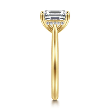 Azucena - 14K Yellow Gold Emerald Cut Solitaire Diamond Engagement Ring