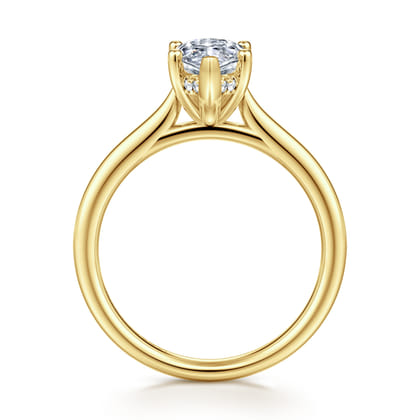 Azucena - 14K Yellow Gold Marquise Shape Solitaire Diamond Engagement Ring