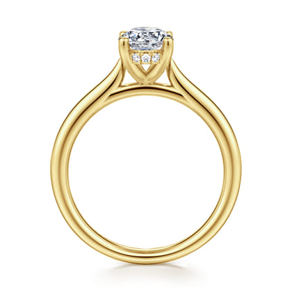 Azucena - 14K Yellow Gold Oval Solitaire Diamond Engagement Ring