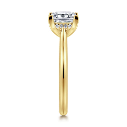Azucena - 14K Yellow Gold Princess Cut Solitaire Diamond Engagement Ring