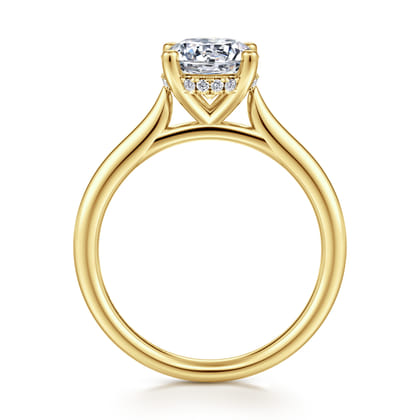 Azucena - 14K Yellow Gold Round Solitaire Diamond Engagement Ring