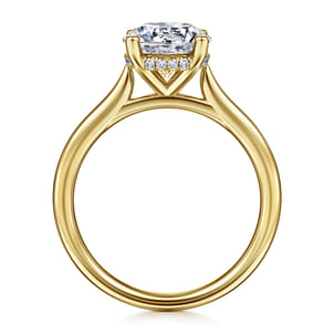 Azucena - 14K Yellow Gold Round Solitaire Diamond Engagement Ring