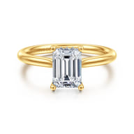 Azucena - 18K Yellow Gold Emerald Cut Solitaire Diamond Engagement Ring
