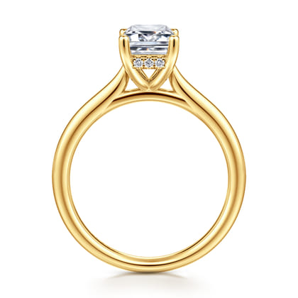 Azucena - 18K Yellow Gold Emerald Cut Solitaire Diamond Engagement Ring