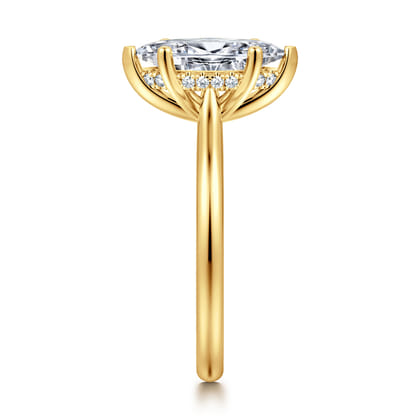 Azucena - 18K Yellow Gold Marquise Shape Solitaire Diamond Engagement Ring