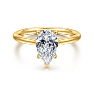 Azucena - 18K Yellow Gold Pear Shape Solitaire Diamond Engagement Ring