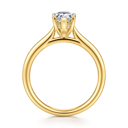 Azucena - 18K Yellow Gold Pear Shape Solitaire Diamond Engagement Ring