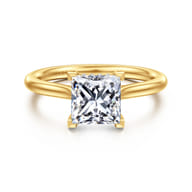Azucena - 18K Yellow Gold Princess Cut Solitaire Diamond Engagement Ring