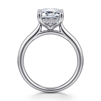 Azucena - Platinum Emerald Cut Solitaire Diamond Engagement Ring