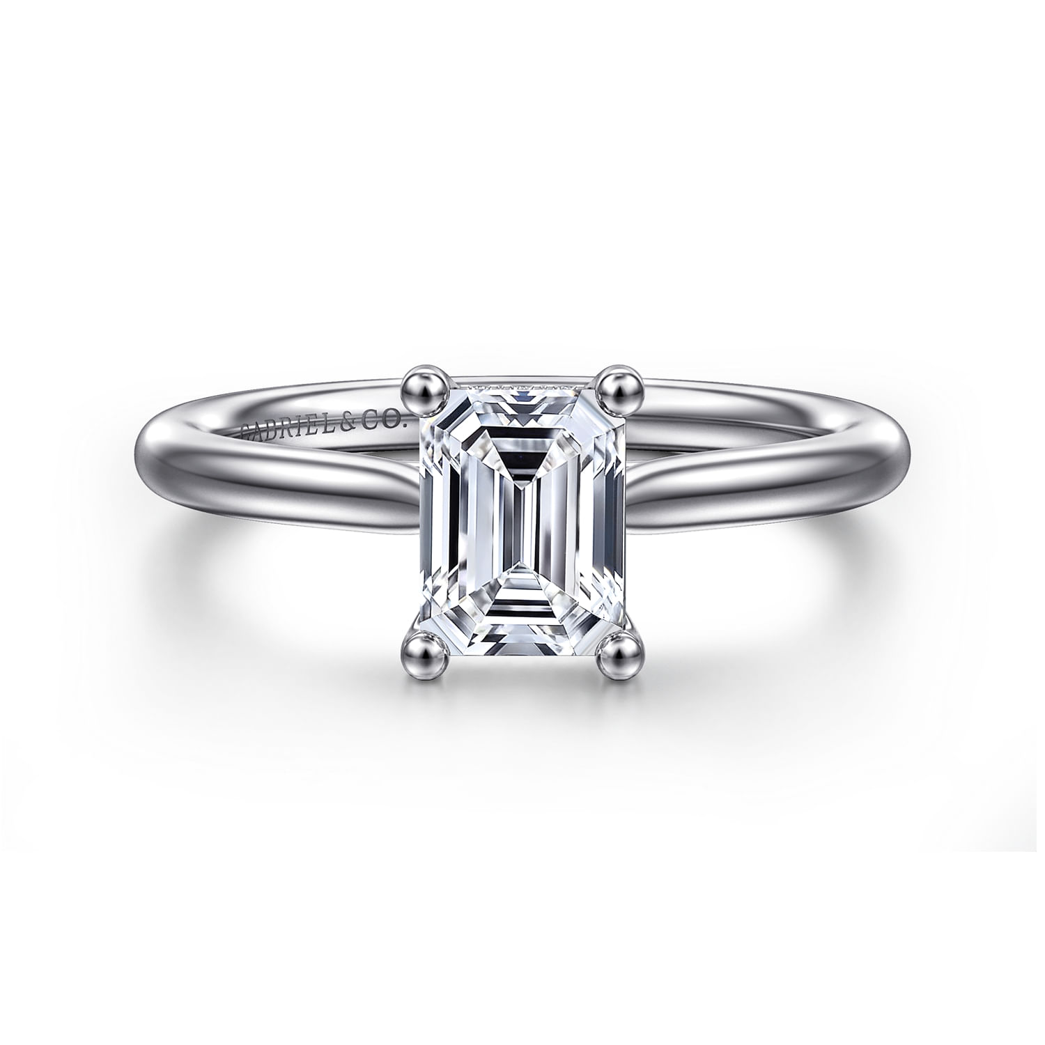 Azucena - Platinum Emerald Cut Solitaire Diamond Engagement Ring