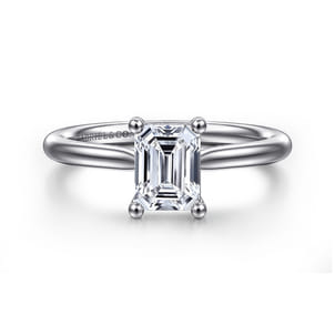 Azucena - Platinum Emerald Cut Solitaire Diamond Engagement Ring