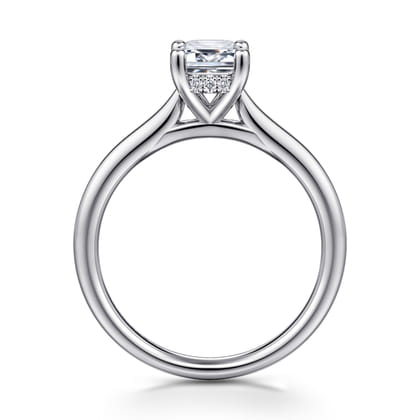 Azucena - Platinum Emerald Cut Solitaire Diamond Engagement Ring