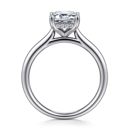 Azucena - Platinum Emerald Cut Solitaire Diamond Engagement Ring