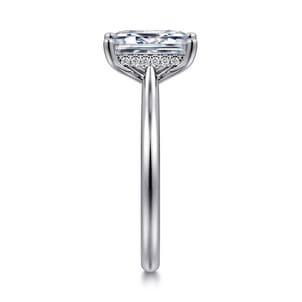 Azucena - Platinum Emerald Cut Solitaire Diamond Engagement Ring