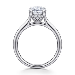 Azucena - Platinum Oval Solitaire Diamond Engagement Ring