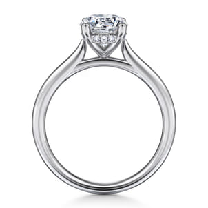 Azucena - Platinum Oval Solitaire Diamond Engagement Ring