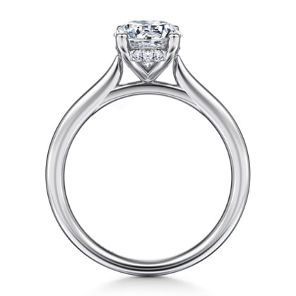 Azucena - Platinum Oval Solitaire Diamond Engagement Ring