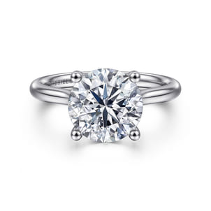 Azucena - Platinum Round Solitaire Diamond Engagement Ring