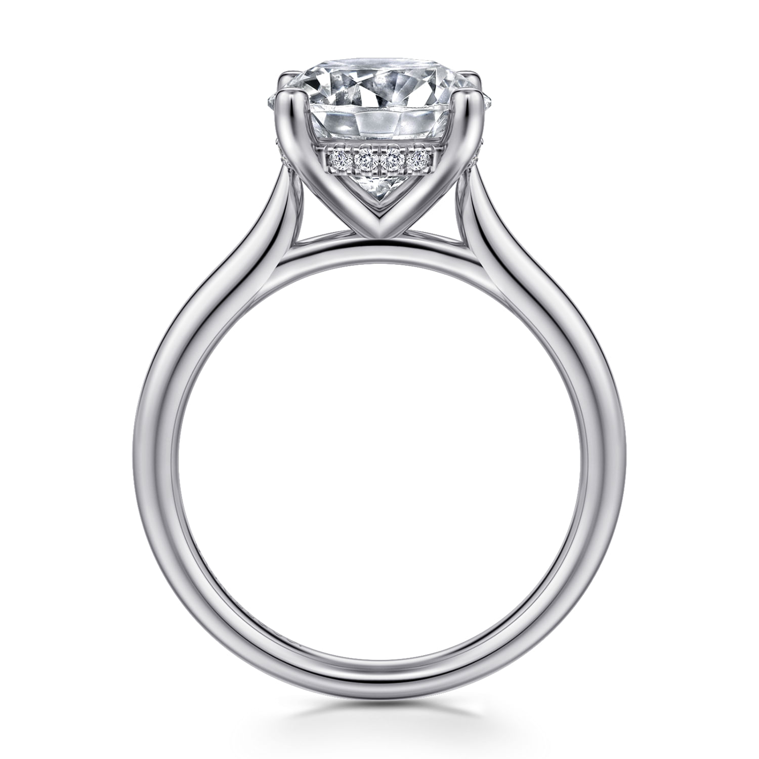 Azucena - Platinum Round Solitaire Diamond Engagement Ring
