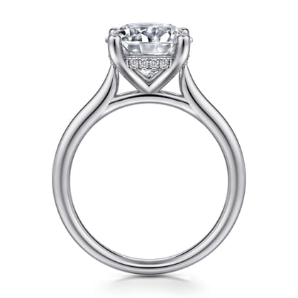 Azucena - Platinum Round Solitaire Diamond Engagement Ring