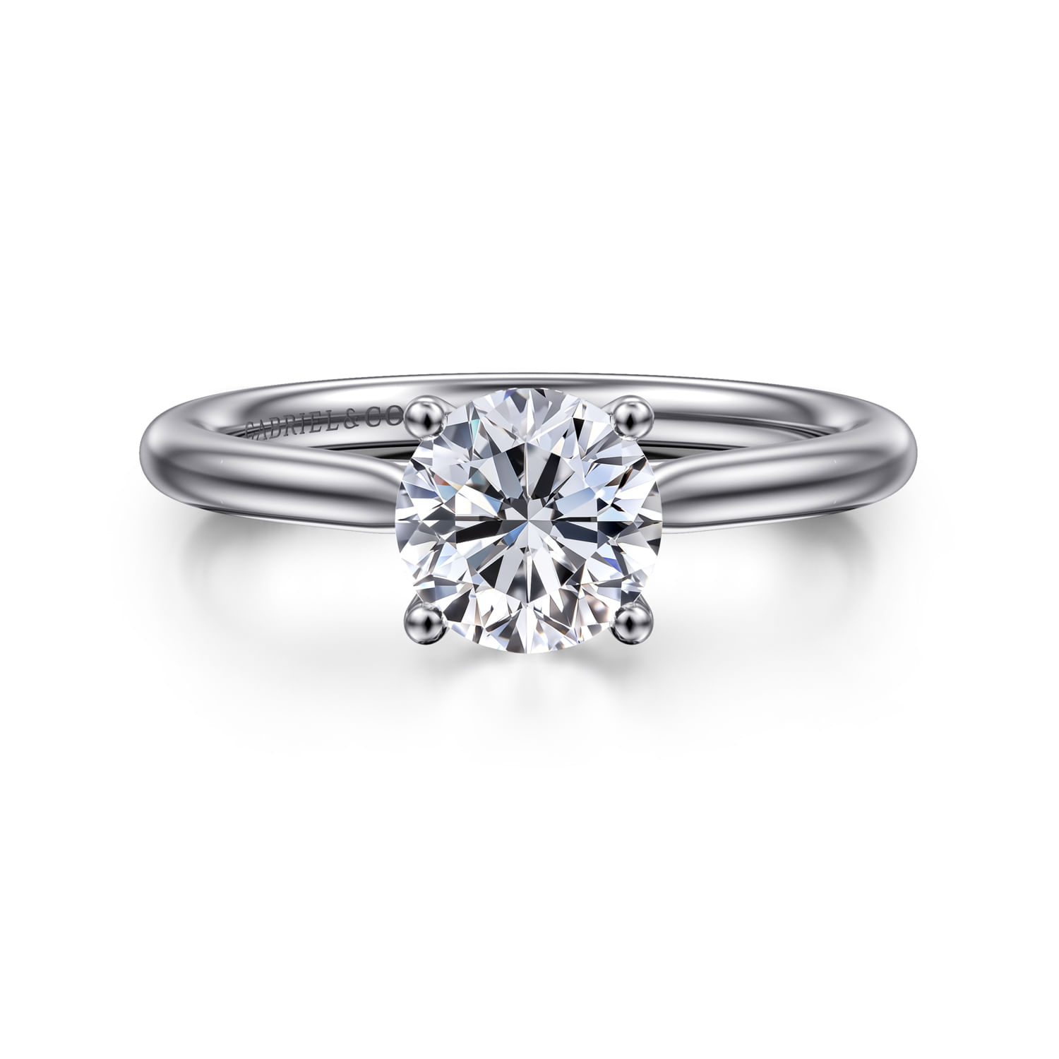 Azucena - Platinum Round Solitaire Diamond Engagement Ring
