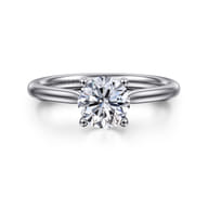 Azucena - Platinum Round Solitaire Diamond Engagement Ring