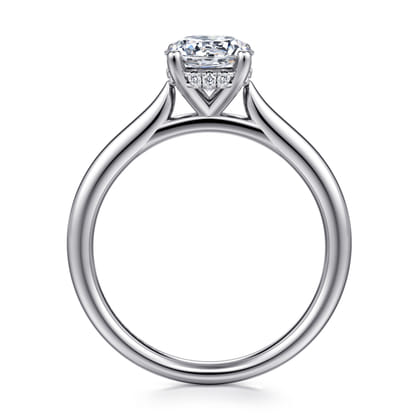 Azucena - Platinum Round Solitaire Diamond Engagement Ring