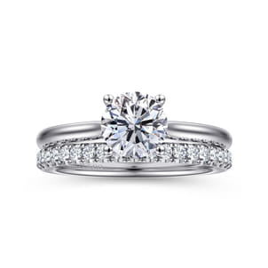 Azucena - Platinum Round Solitaire Diamond Engagement Ring