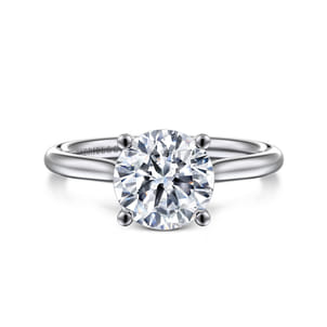 Azucena - Platinum Round Solitaire Diamond Engagement Ring