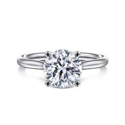 Azucena - Platinum Round Solitaire Diamond Engagement Ring