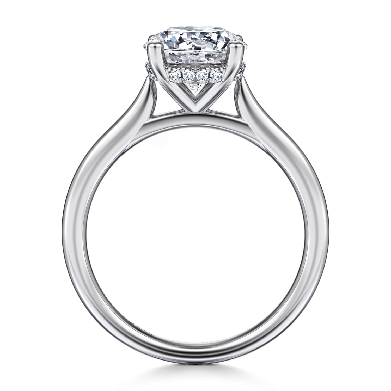 Azucena - Platinum Round Solitaire Diamond Engagement Ring