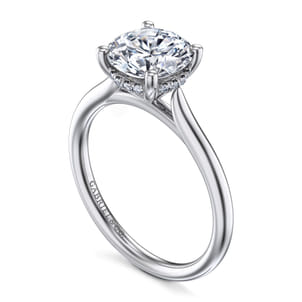 Azucena - Platinum Round Solitaire Diamond Engagement Ring
