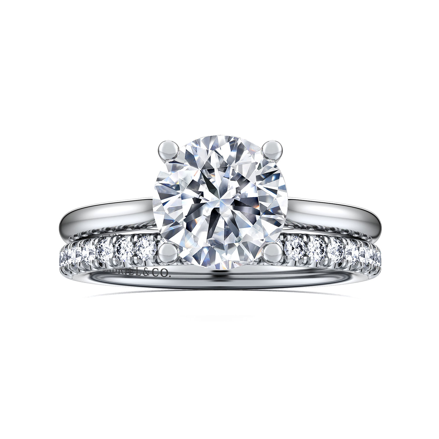 Azucena - Platinum Round Solitaire Diamond Engagement Ring