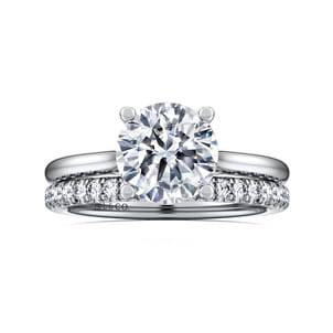 Azucena - Platinum Round Solitaire Diamond Engagement Ring
