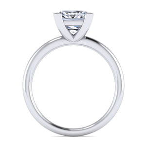 Azura - 14K White Gold Princess Cut Solitaire Diamond Engagement Ring