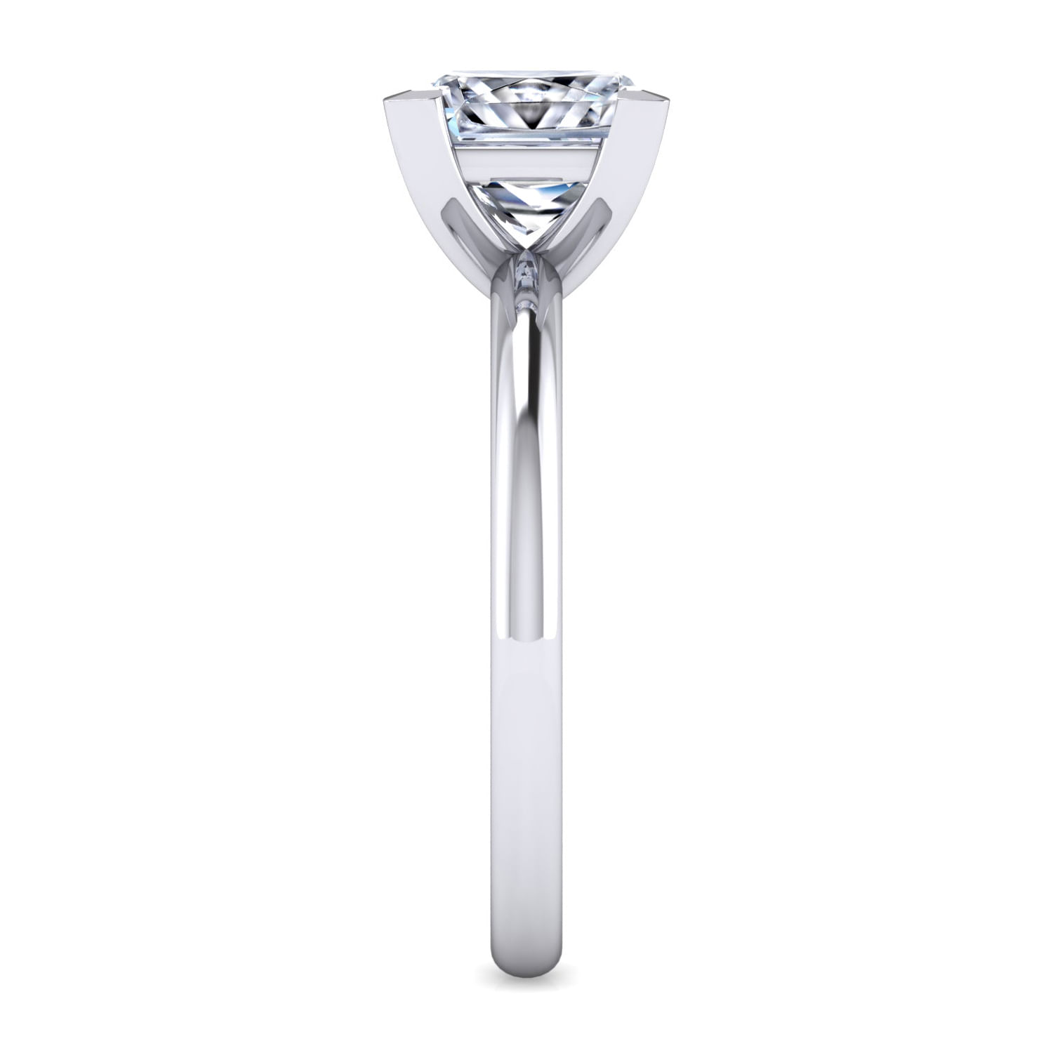 Azura - 14K White Gold Princess Cut Solitaire Diamond Engagement Ring