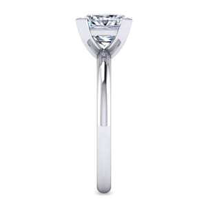 Azura - 14K White Gold Princess Cut Solitaire Diamond Engagement Ring