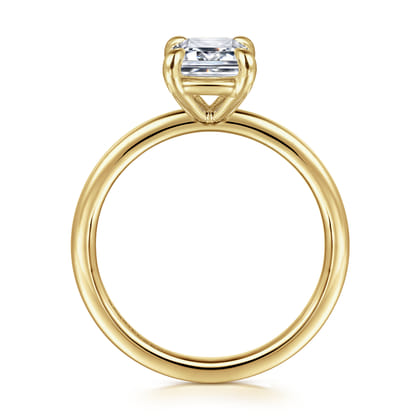 Azura - 14K Yellow Gold Emerald Cut Solitaire Diamond Engagement Ring