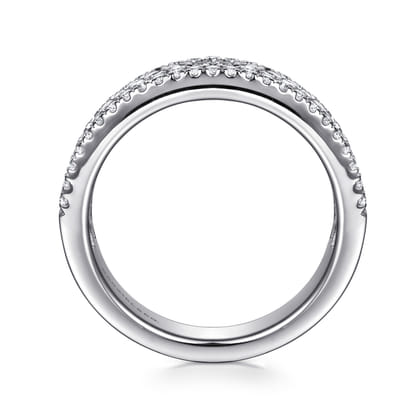 Babette - 14K White Gold U setting and Channel Baguette Diamond Anniversary Band