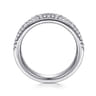 Fancy Wedding Ring in 14k White Gold with Baguette Natural Diamond at Gabriel & Co.