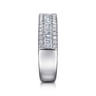 Fancy Wedding Ring in 14k White Gold with Baguette Natural Diamond at Gabriel & Co.