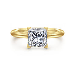 Badia - 14K Yellow Gold Princess Cut Solitaire Diamond Engagement Ring