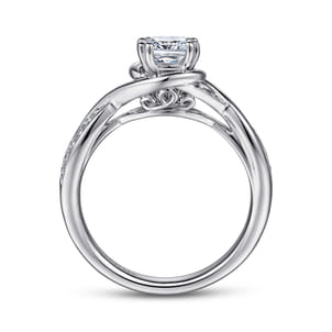 Bailey - 14K White Gold Cushion Cut Diamond Engagement Ring