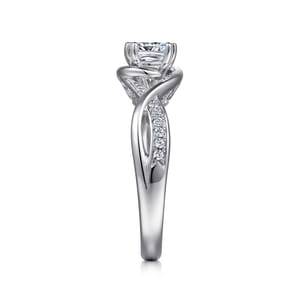 Bailey - 14K White Gold Cushion Cut Diamond Engagement Ring